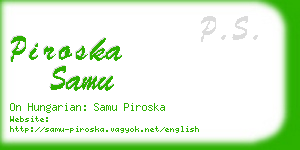 piroska samu business card